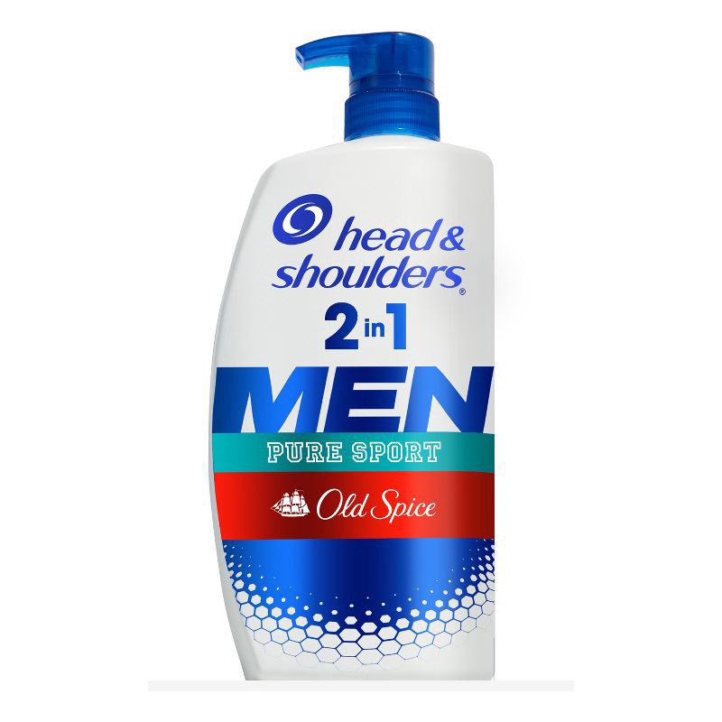 slide 1 of 13, Head & Shoulders Men's 2-in-1 Shampoo and Conditioner, Anti-Dandruff Treatment, Old Spice Pure Sport for Daily Use, Paraben-Free - 28.2 fl oz, 28.2 fl oz