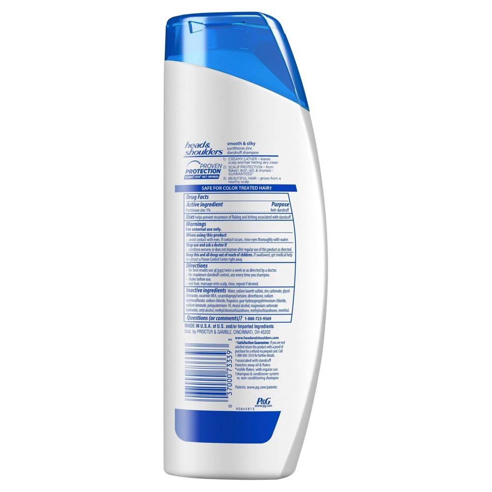 slide 7 of 10, Head & Shoulders Smooth & Silky Hair & Scalp Anti-Dandruff 2-in-1 Shampoo and Conditioner - 23.4 fl oz, 23.4 fl oz