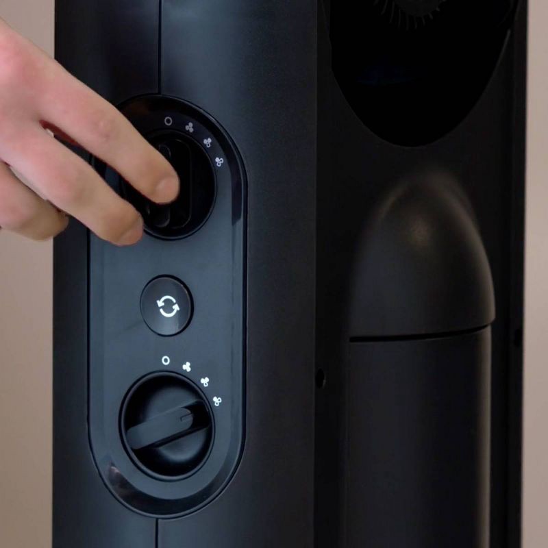 slide 2 of 8, Honeywell Turbo Force 2 in 1 Tower Oscillating Fan Black: 6 Speeds, Adjustable Tilt, ETL Listed, Electric, Portable, 1 ct