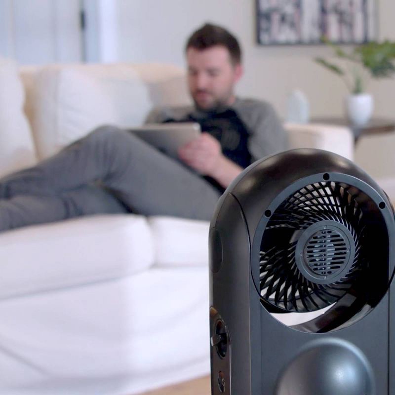 slide 7 of 8, Honeywell Turbo Force 2 in 1 Tower Oscillating Fan Black: 6 Speeds, Adjustable Tilt, ETL Listed, Electric, Portable, 1 ct