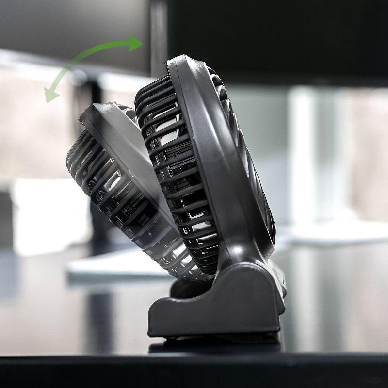 slide 9 of 11, Personal Rechargeable Fan Black - Holmes, 1 ct