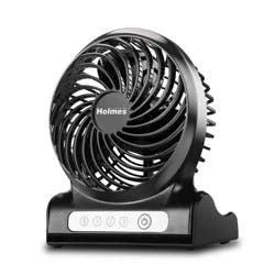 Personal Rechargeable Fan Black - Holmes