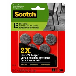 16pk Heavy Duty Felt Gray - Scotch