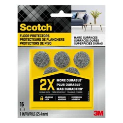 16pk Heavy Duty Felt Gray - Scotch
