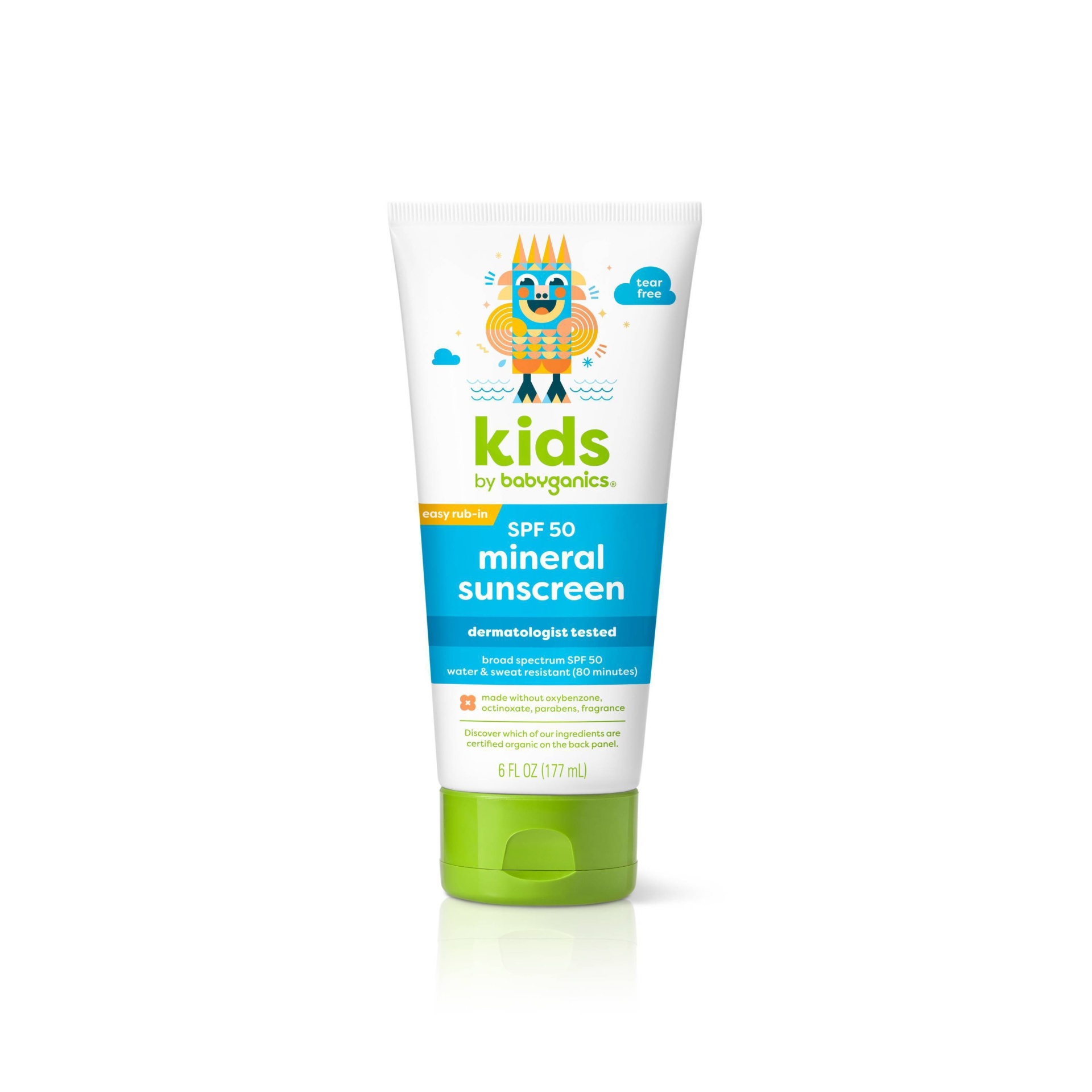 slide 1 of 3, Babyganics BKids Sunscreen - SPF 50 - 6 fl oz, 50 ct; 6 fl oz