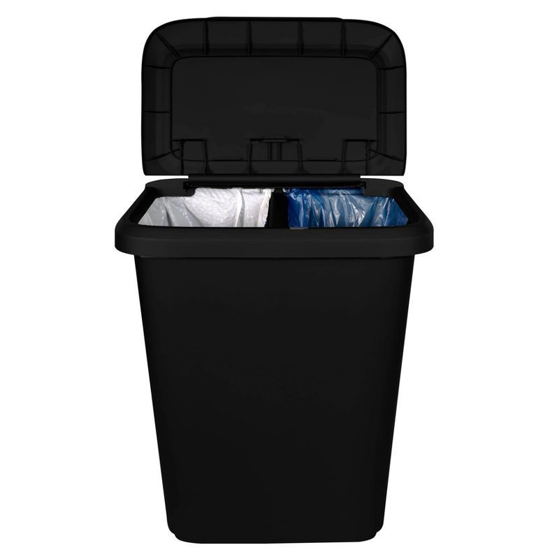 slide 6 of 9, Hefty 20.4gal XL Dual Function Trash Can Black, 20.4 gal