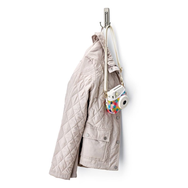 slide 3 of 14, Command Large and Small Decorative Hooks Brushed Nickel: Wall Hooks Adhesive, Towel Hook, Silver, Plastic, 4 lb Capacity, 4 lb