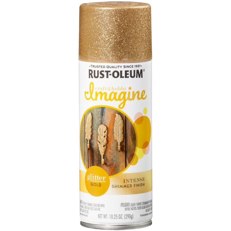 slide 4 of 4, Rust-Oleum Craft & Hobby Spray Paint Glitter Gold, 1 ct