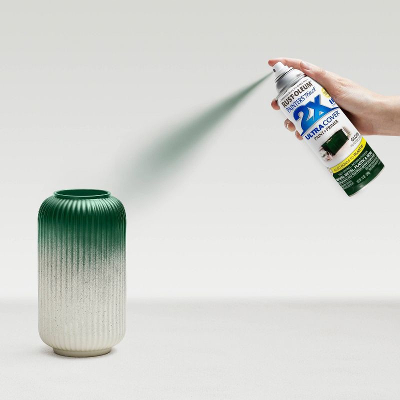 slide 7 of 13, Rust-Oleum 12oz Painters Touch 2X Ultra Cover Spray Paint Dark Green: Glossy Enamel for Interior & Exterior Surfaces, 