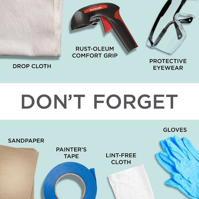 slide 7 of 7, Rust-Oleum 12oz Chalked Ultra Matte Spray Paint Coastal Blue: Interior Use, Oil Base, Multi-Surface, 20 sq ft Coverage, 12 oz, 20 sq ft