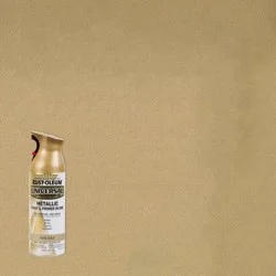 Rust-Oleum 11oz Universal Paint and Primer in One Pure Gold: Metallic Spray for Interior Surfaces, Oil-Based, 20 sq ft Coverage