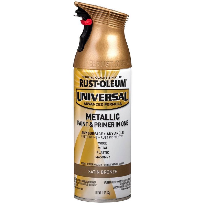 slide 3 of 8, Rust-Oleum 11oz Universal Metallic Spray Paint Bronze, 11 oz