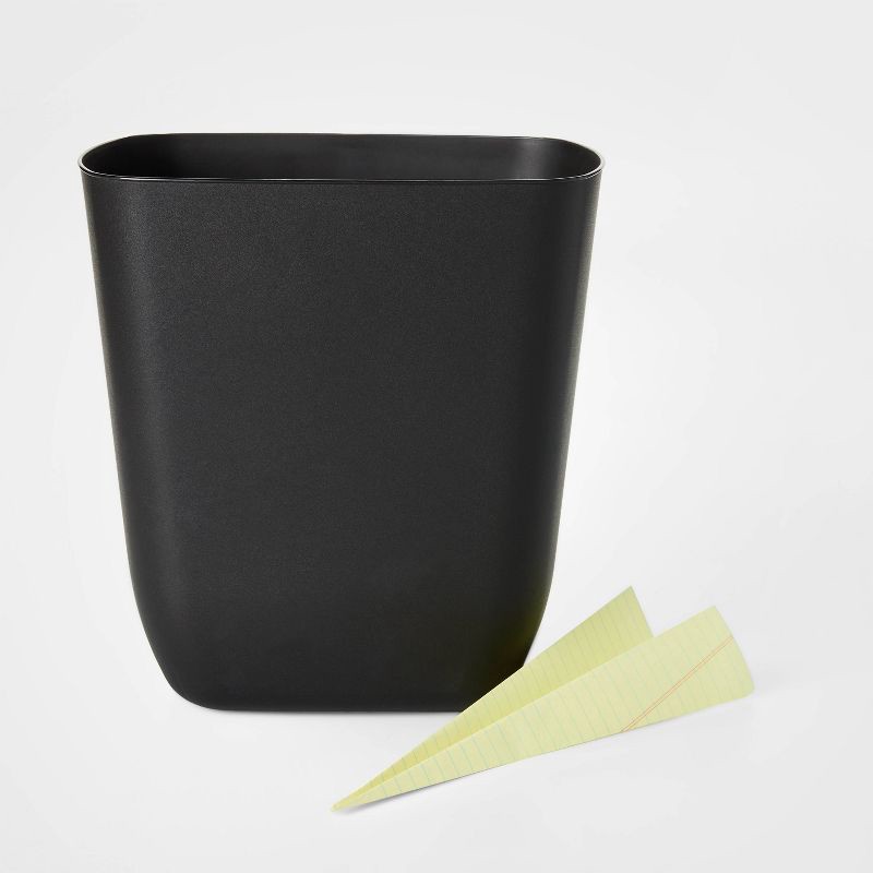 slide 2 of 3, 3gal Open Vanity Trash Can Black - Room Essentials, 3 gal