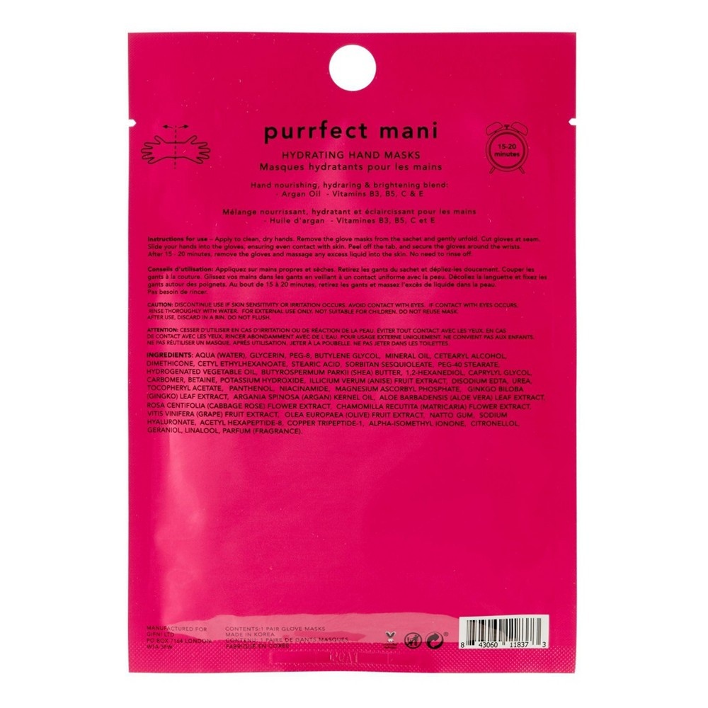 slide 2 of 5, Holler and Glow Purrfect Mani Hand Mask, 0.61 fl oz