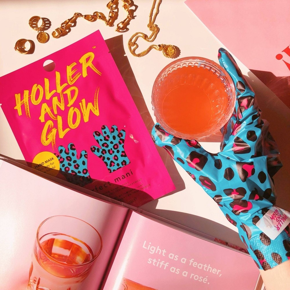 slide 5 of 5, Holler and Glow Purrfect Mani Hand Mask, 0.61 fl oz