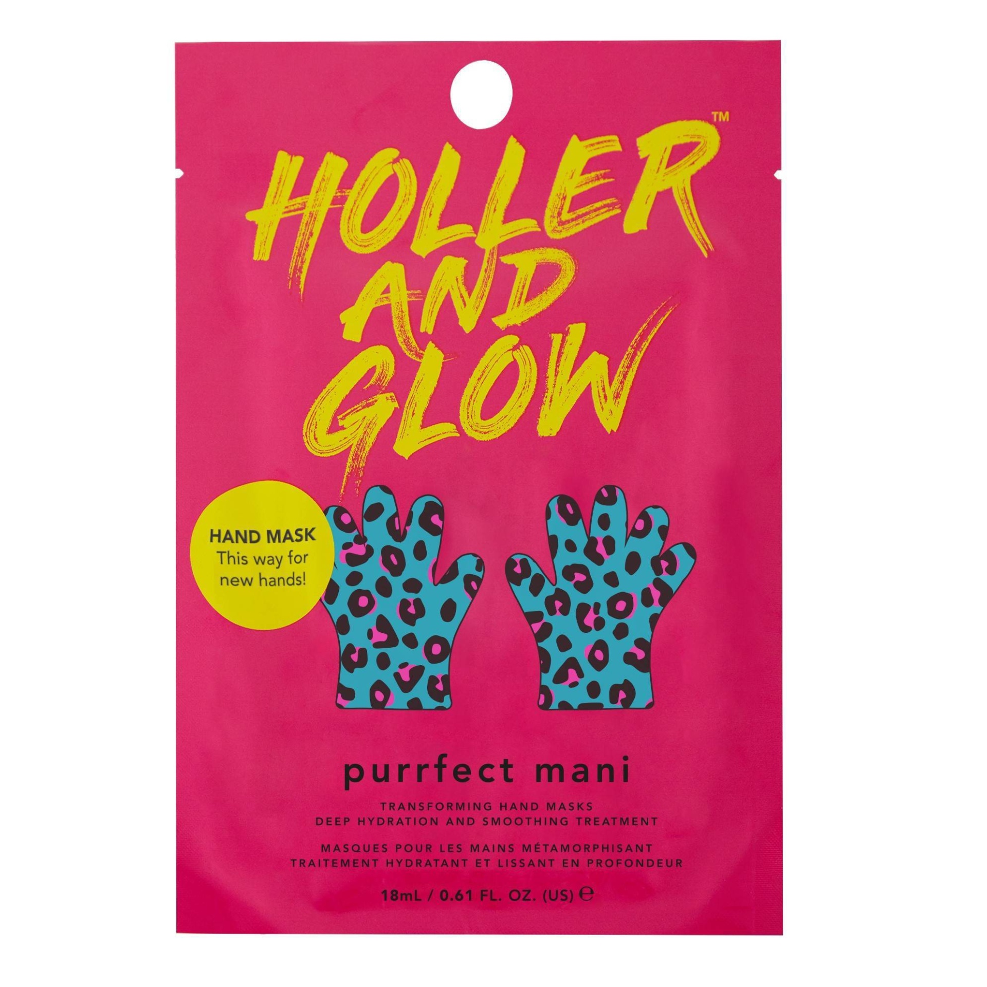 slide 1 of 5, Holler and Glow Purrfect Mani Hand Mask, 0.61 fl oz