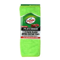 Turtle Wax Platinum 2pk Plush Drying/Dusting Towel: Microfiber Car Wash & Drying Towels for RVs, Trucks, Boats