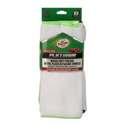 Turtle Wax Platinum 6pk Fluffy Microfiber Detail Towels: Automotive Cleaning, Polyester, 12"x16", White, for Cars & Boats