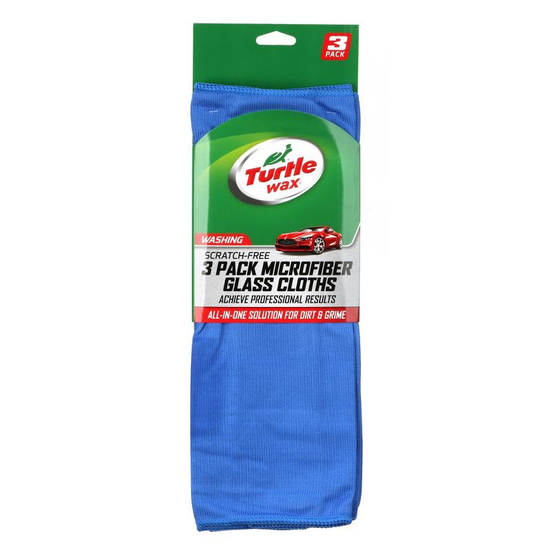 slide 1 of 4, Turtle Wax 3pk Microfiber Glass Towels, 3 ct