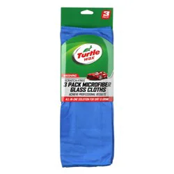Turtle Wax 3pk Microfiber Glass Towels: Best Cloths for Cleaning Glass, Automotive Cleaning Tools, Safe for All Surfaces