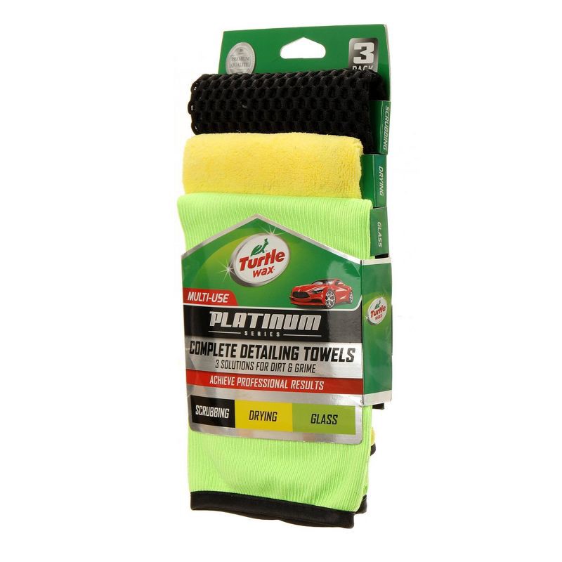 slide 3 of 3, Turtle Wax Platinum 3pk Microfiber Detailing Towel Set, 3 ct