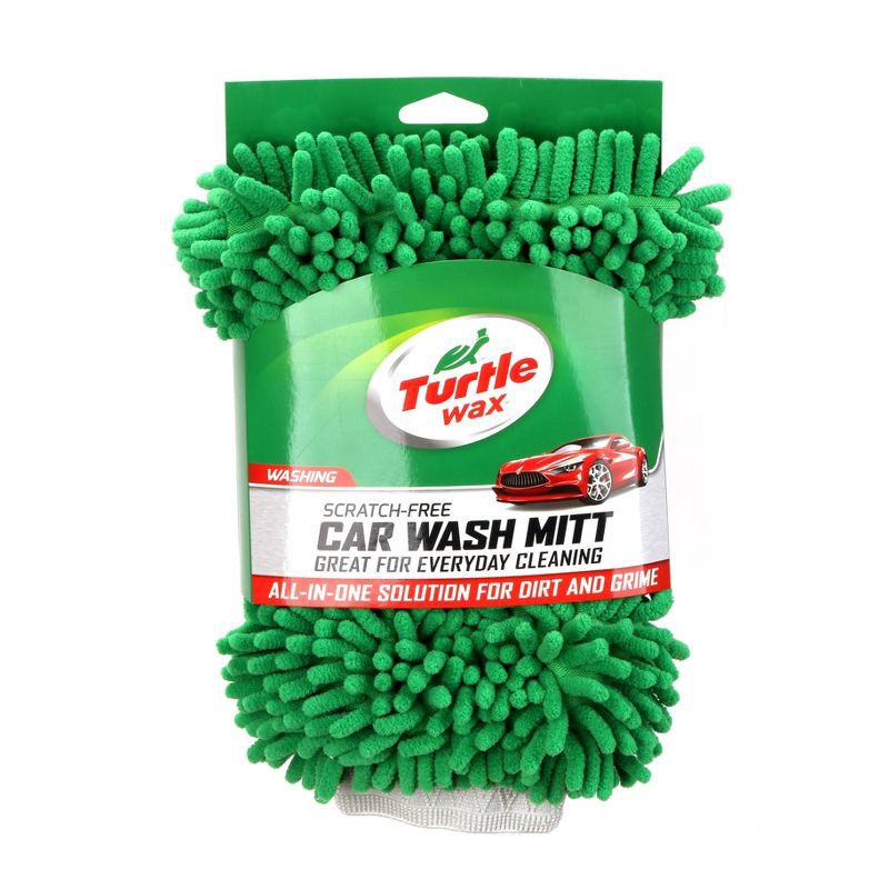 slide 1 of 3, Turtle Wax Microfiber Car Wash Mitt, 1 ct