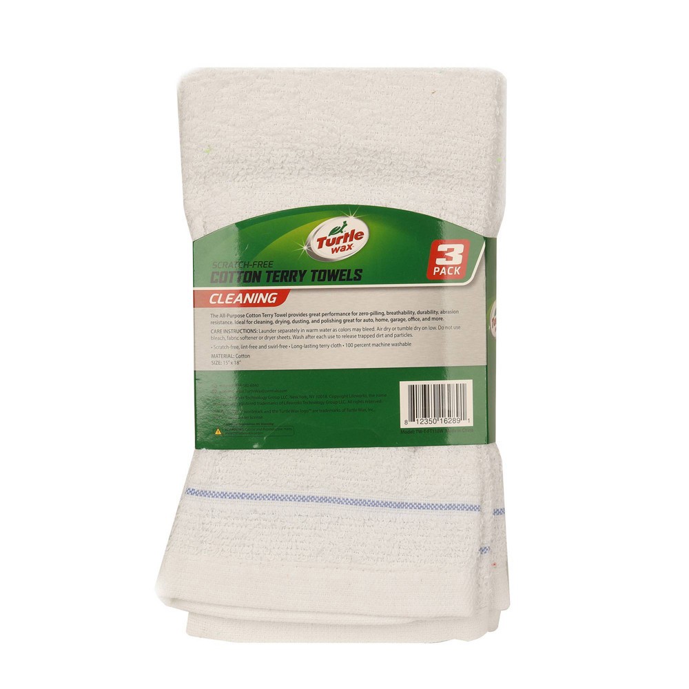 Turtle Wax 3pk Deluxe Terry Towels