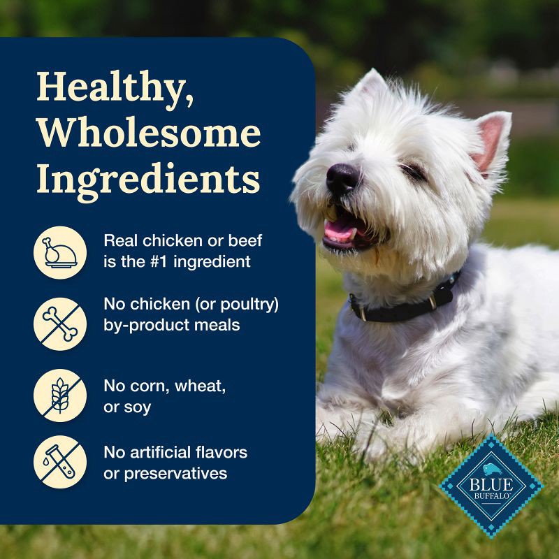 slide 6 of 9, Blue Buffalo Delectables Grain Free Natural Wet Dog Food Topper Variety Pack Chicken Dinner & Beef Dinner - 3oz/12ct, 12 ct; 3 oz