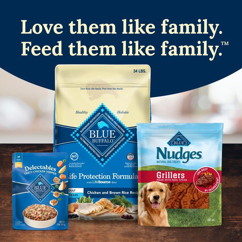 slide 8 of 9, Blue Buffalo Delectables Grain Free Natural Wet Dog Food Topper Variety Pack Chicken Dinner & Beef Dinner - 3oz/12ct, 12 ct; 3 oz