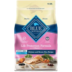 Blue Buffalo Life Protection Formula Natural Adult Small Breed Dry Dog Food, Chicken and Brown Rice - 15lbs