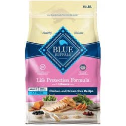 Blue Buffalo Life Protection Formula Natural Adult Small Breed Dry Dog Food, Chicken and Brown Rice - 15lbs