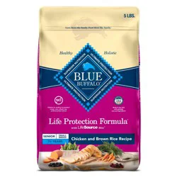 Blue Buffalo Life Protection Formula Natural Senior Small Breed Dry Dog Food with Chicken and Brown Rice - 5lbs