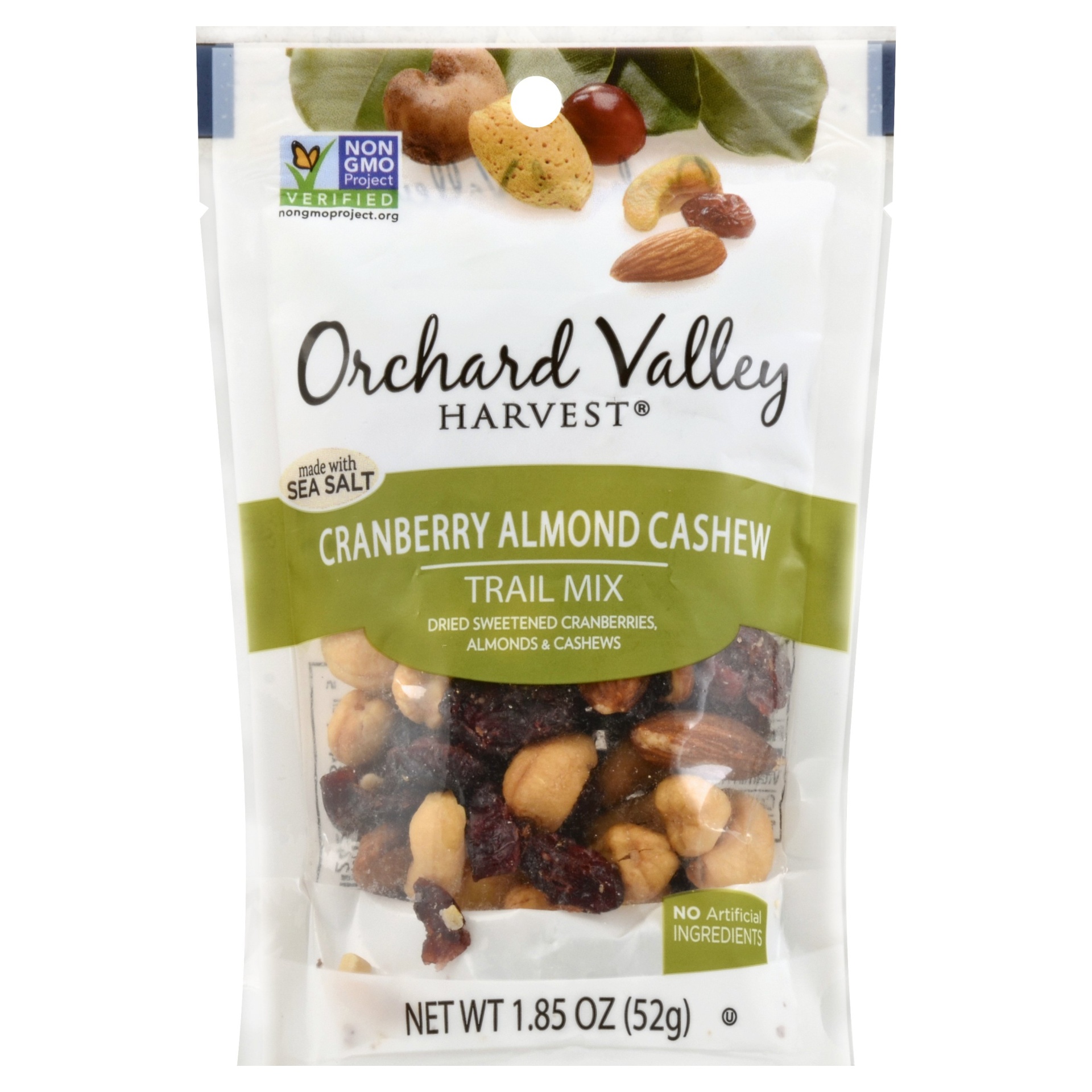 orchard valley harvest cranberry almond cashew calories