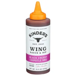 Kinder's Black Cherry Chipotle BBQ Wing Sauce & Dip 15.5 oz