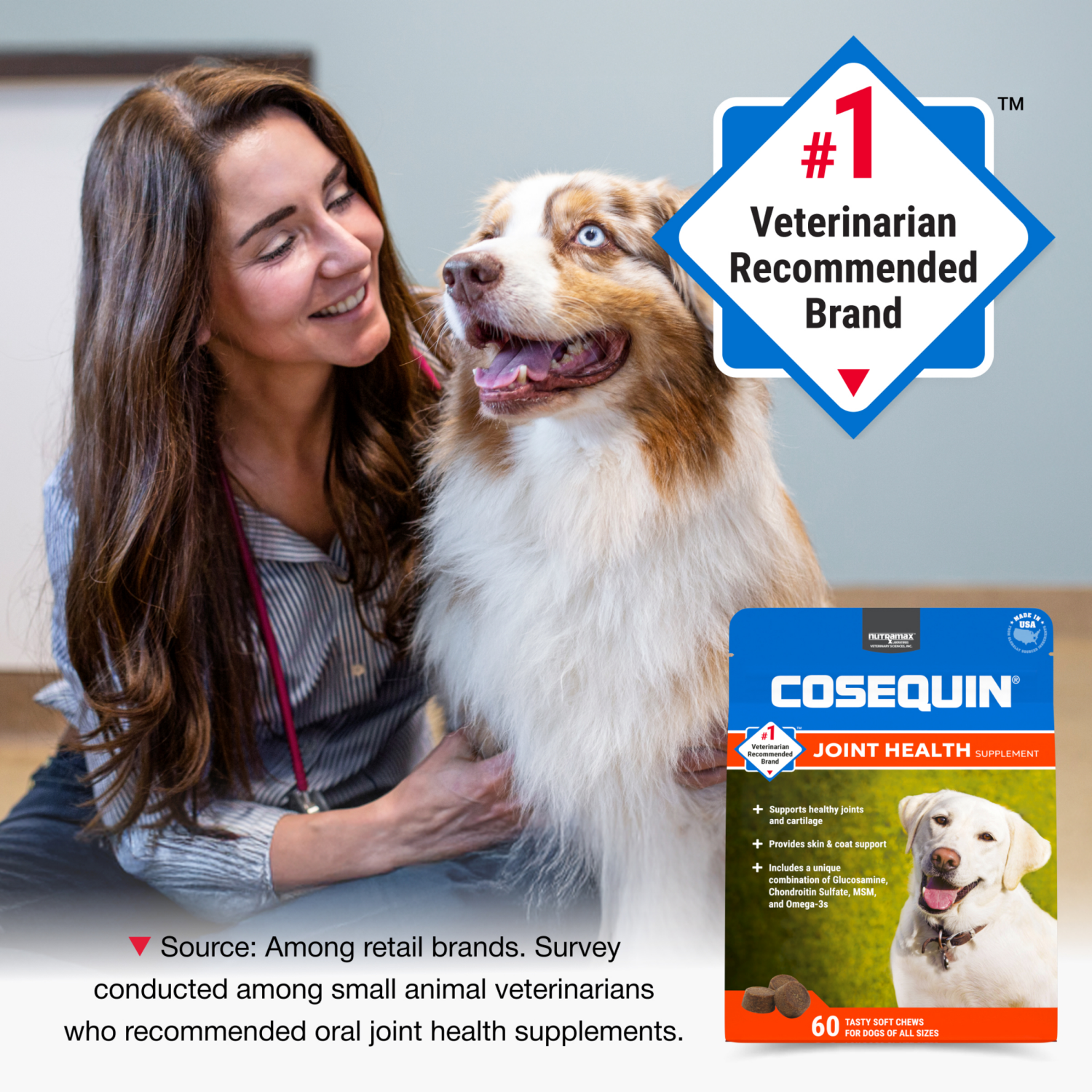 slide 7 of 8, Cosequin Joint Health Supplement for Dogs, 60 ct