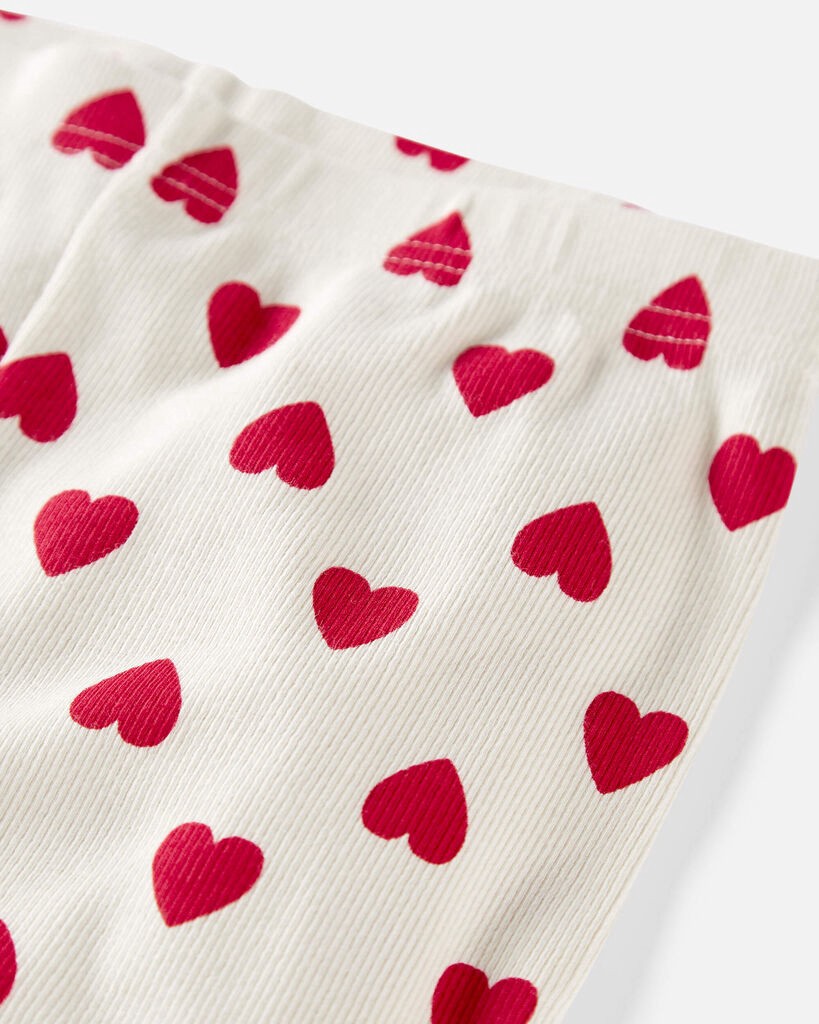 slide 3 of 3, Littleplanet Kid Organic Cotton Pajamas in Forever Hearts Print Cream 12, 1 ct