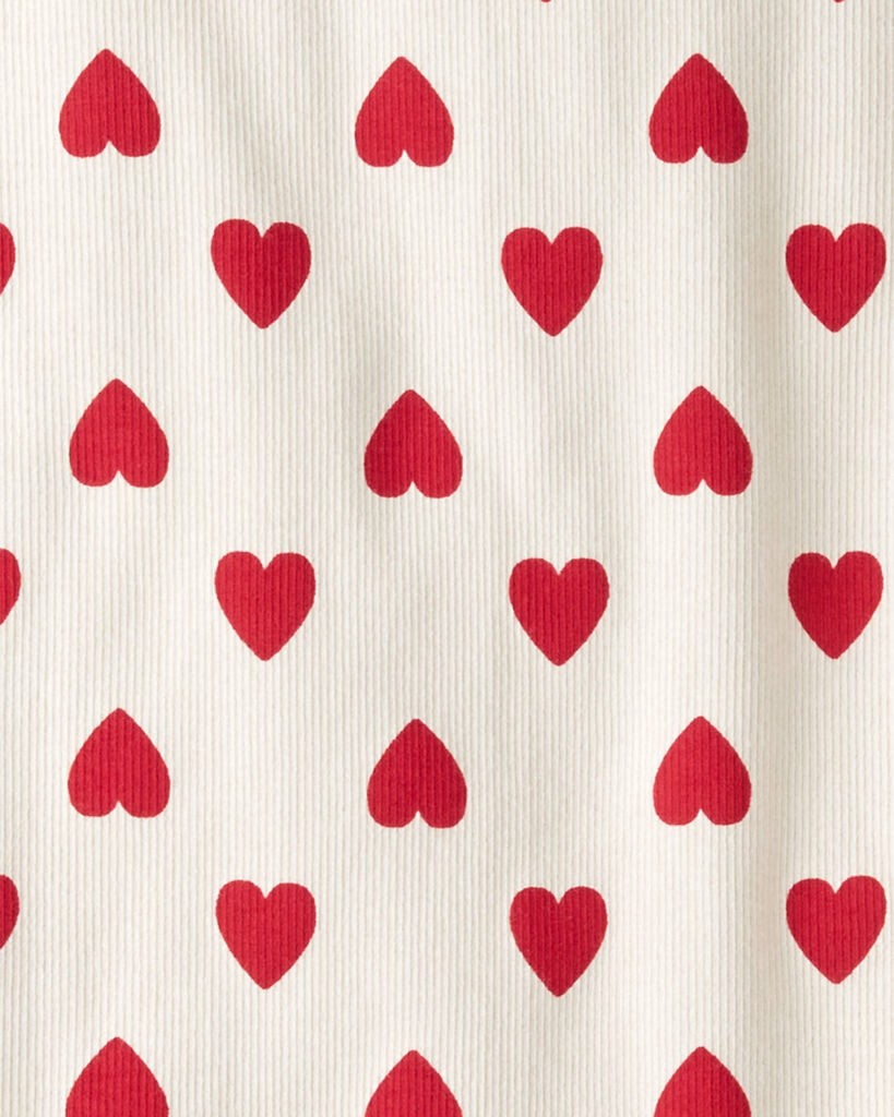 slide 2 of 3, Littleplanet Kid Organic Cotton Pajamas in Forever Hearts Print Cream 12, 1 ct