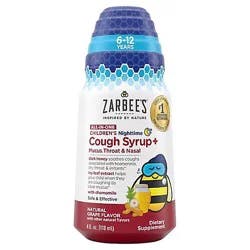 Zarbee's Kids All-in-one Nighttime Ages 6-12 Cough Syrup - 4 Fl. Oz.