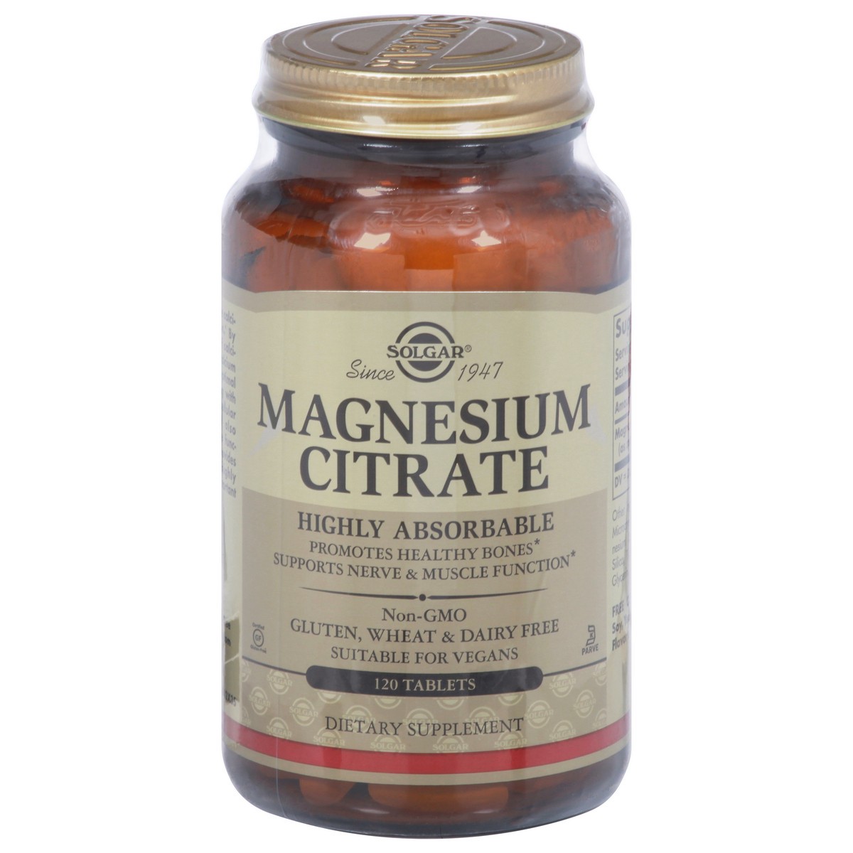 slide 1 of 1, Solgar Magnesium Citrate 120 Tablets, 120 ct