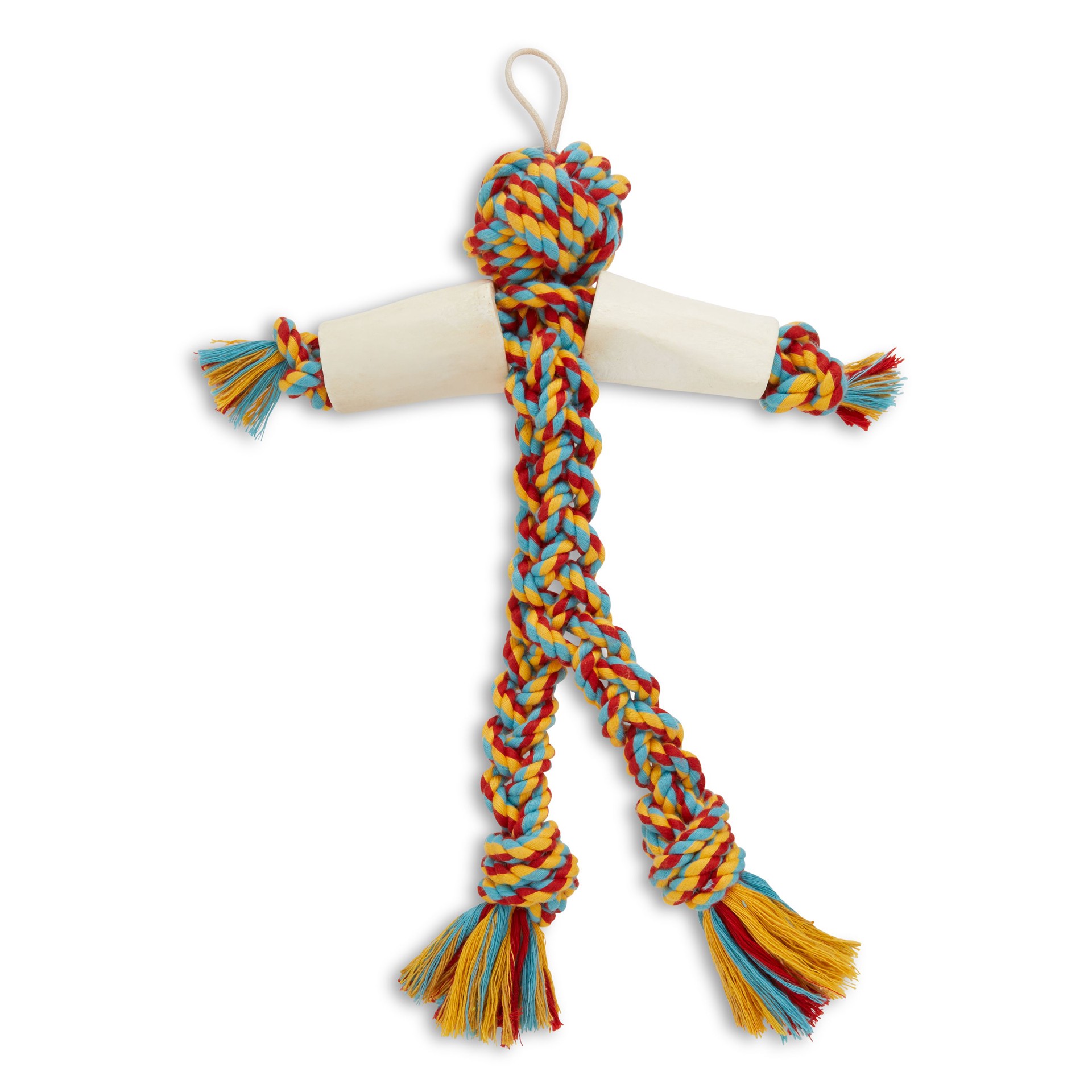 slide 1 of 1, Joyhound Rope Man & Natural Bone Dog Toy, 1 ct