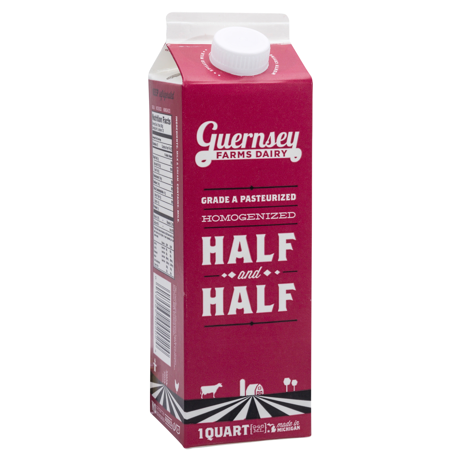 slide 1 of 2, Guernsey Farms Dairy Half & Half 32 oz, 32 oz