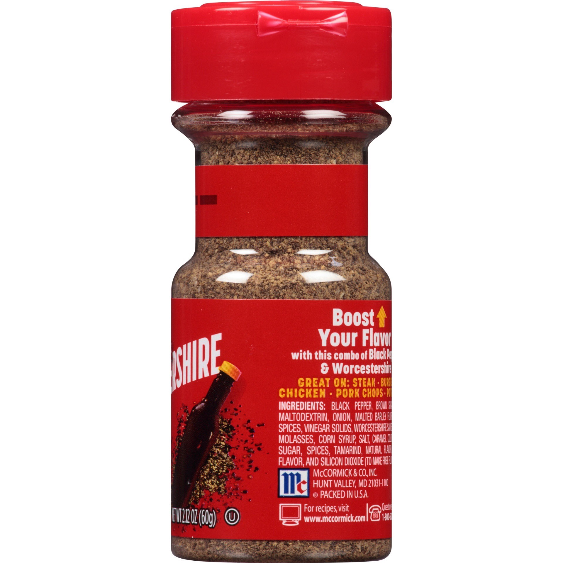 slide 3 of 5, McCormick Worcestershire Ground Black Pepper Seasoning, 2.12 oz