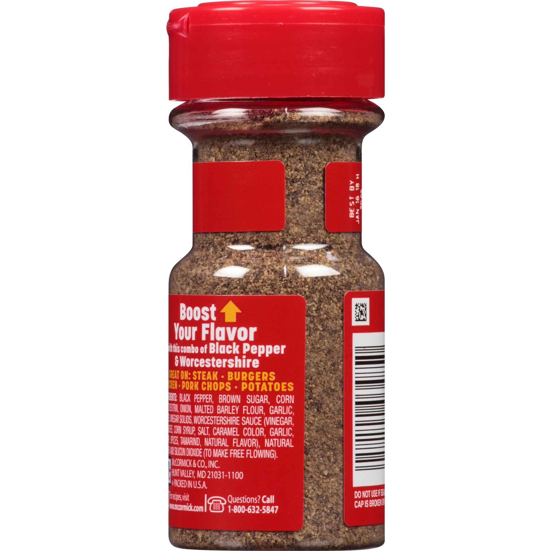 slide 2 of 5, McCormick Worcestershire Ground Black Pepper Seasoning, 2.12 oz