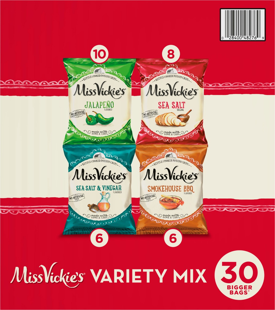 slide 6 of 10, Miss Vickie's Kettle Cooked Potato Chips Variety 1 3/8 Oz 30 Count, 30 ct