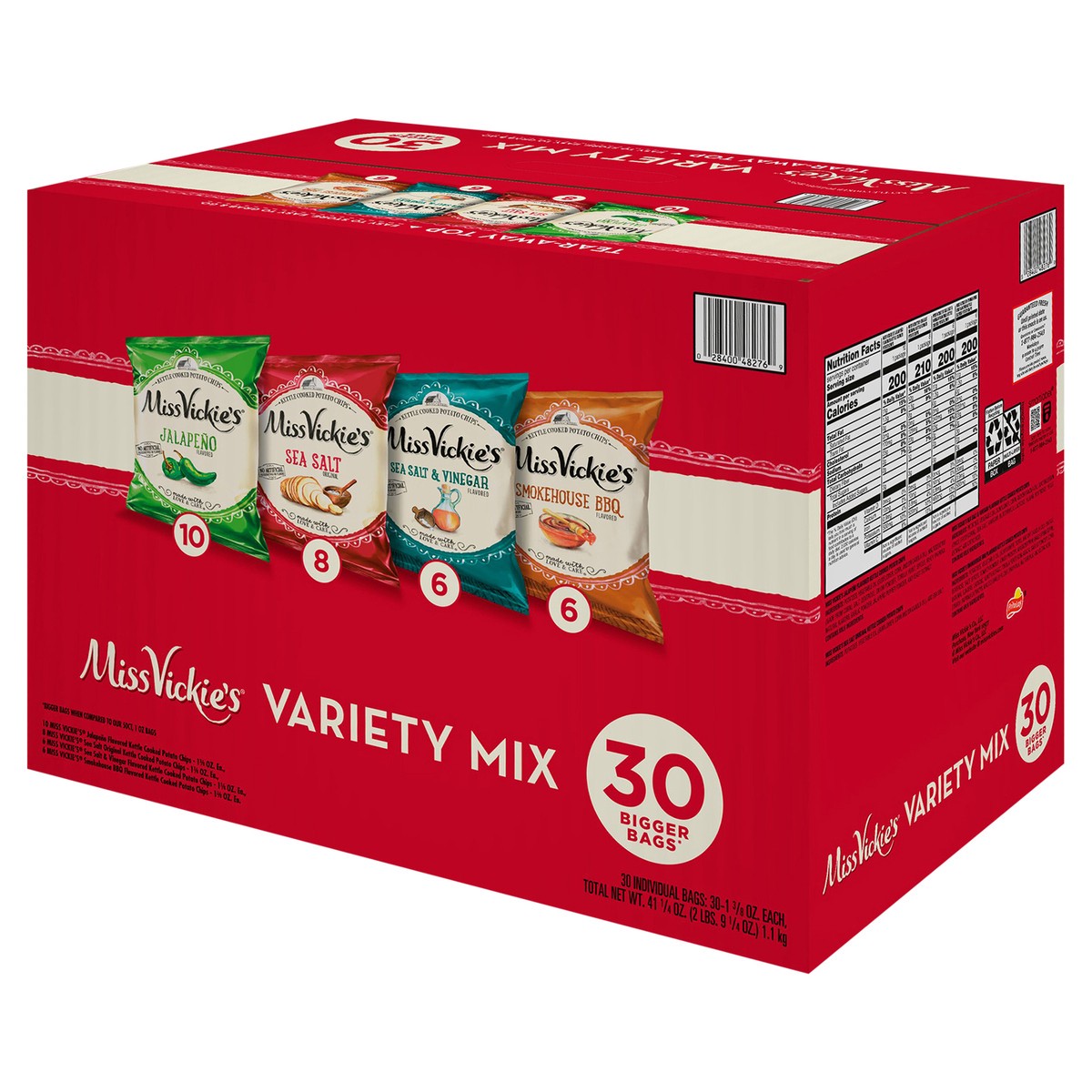 slide 13 of 13, Miss Vickie's Kettle Cooked Potato Chips Variety 1 3/8 Oz 30 Count, 30 ct