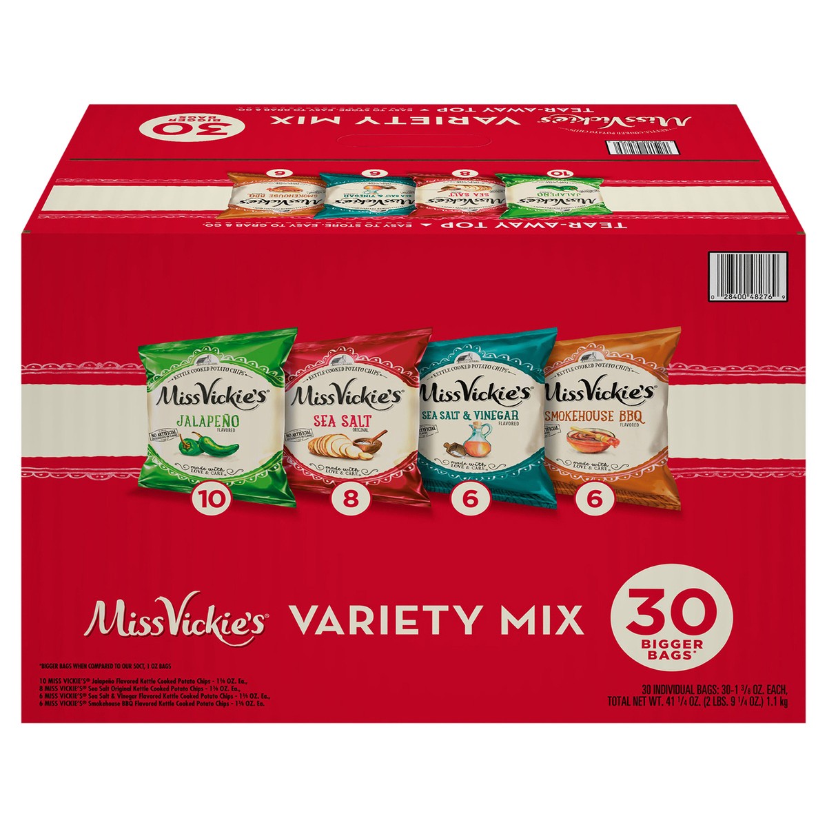slide 1 of 13, Miss Vickie's Kettle Cooked Potato Chips Variety 1 3/8 Oz 30 Count, 30 ct