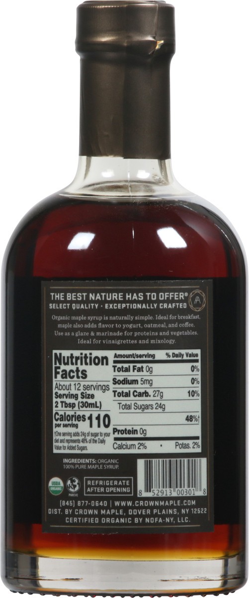 slide 2 of 9, Crown Maple Organic Amber Color Maple Syrup, 12.7 fl oz