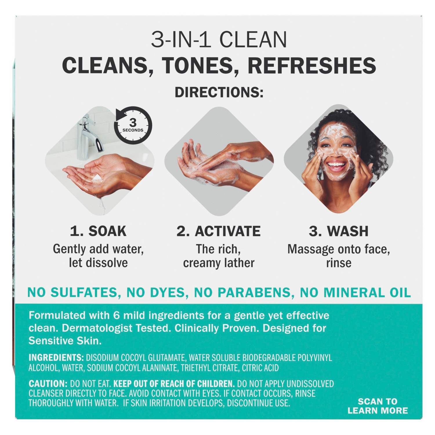 slide 3 of 8, Olay Cleansing Melts Gentle Cleanser, Water-Activated Face Wash, 32 ct