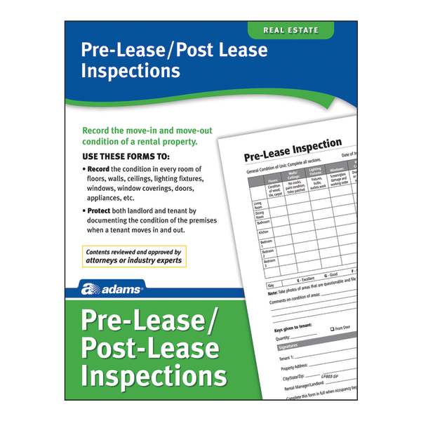 slide 1 of 2, Adams Pre-Lease & Post-Lease Inspections, 1 ct
