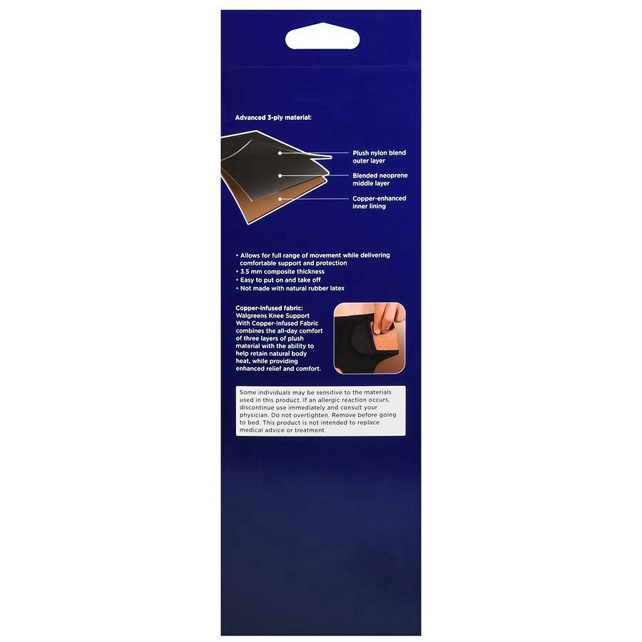 slide 3 of 5, Walgreens Latex Free Copper-Infused Adjustable Knee Support, 1 ct